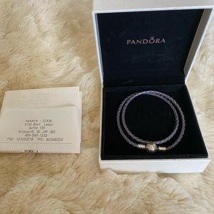 Pandora Braided Leather Bracelet